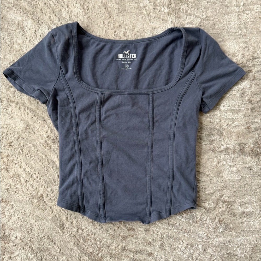 Hollister Blue Corset Top
